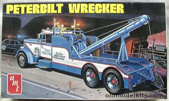 AMT 1/25 Peterbilt Wrecker 359 Wrecker Tow Truck - Gulf / Sunoco / Don's Truck Plaza Compton CA, T522 plastic model kit